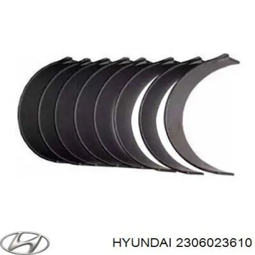 Шатунные вкладыши коленчатого вала Hyundai/Kia 2306023610 цена, от 14.92 USD