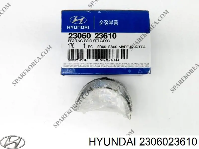 Купить 2306023610 Hyundai/Kia Комплект шатунных вкладышей