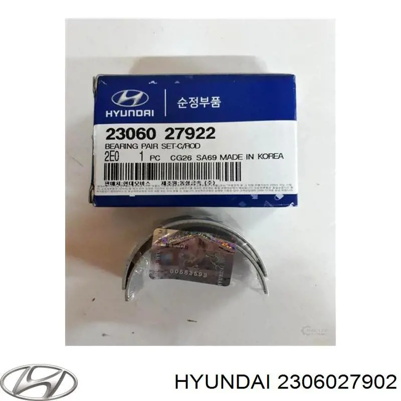Вкладыши коленвала шатунные, комплект, стандарт (STD) на Hyundai I30 FD