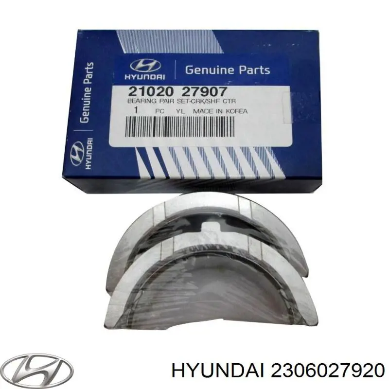 Купить 2306027920 Hyundai/Kia Комплект шатунных вкладышей