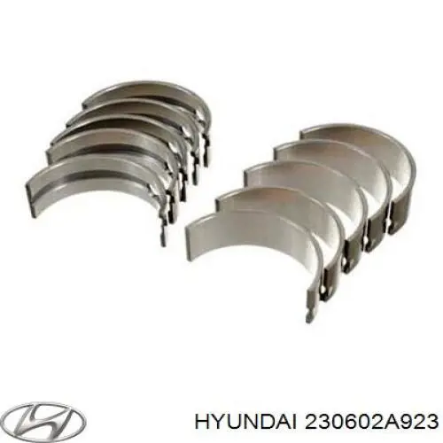 230602A923 Hyundai/Kia folhas inseridas de cambota de biela, kit, padrão (std)