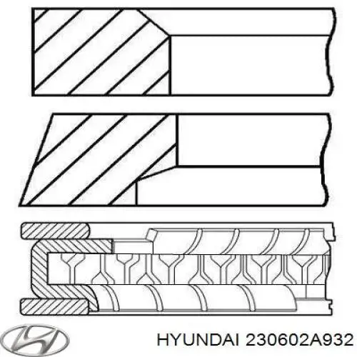 Шатунные вкладыши коленчатого вала Hyundai/Kia 230602A931 цена, от 7.12 USD