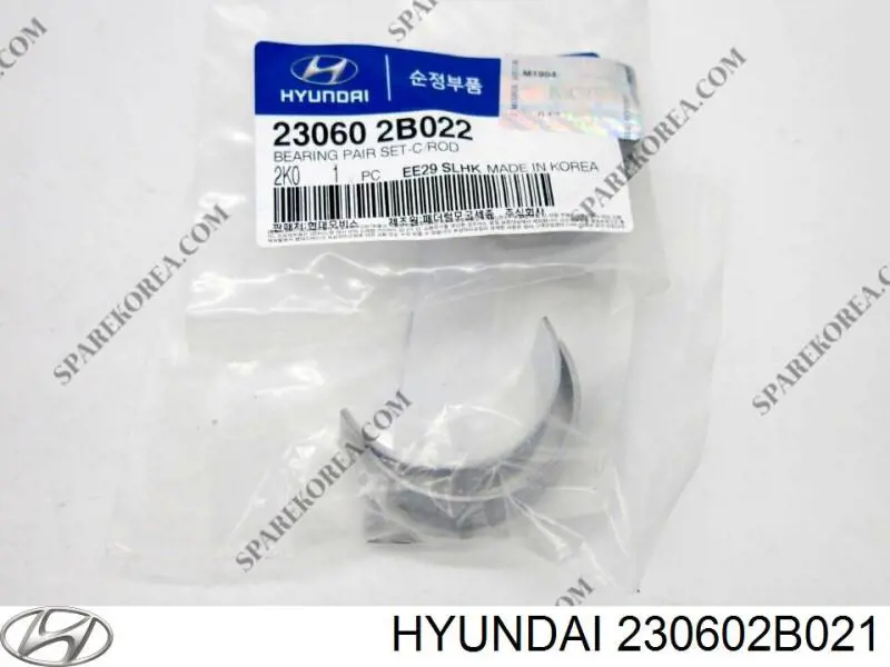 230602B020 Hyundai/Kia вкладыши коленвала шатунные, комплект, стандарт (std)