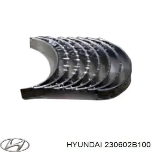 Вкладыши коленвала шатунные, комплект, 1-й ремонт (+0,25) 230602B100 Hyundai/Kia