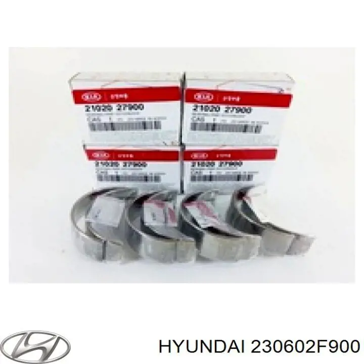 230602F900 Hyundai/Kia folhas inseridas de cambota de biela, kit, padrão (std)