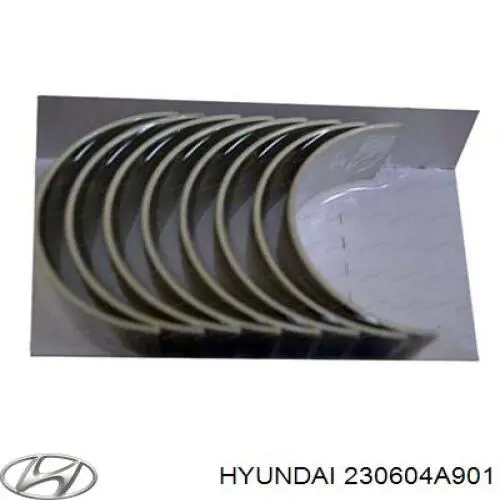 230604A921 Hyundai/Kia вкладыши коленвала шатунные, комплект, 4-й ремонт (+1,00)