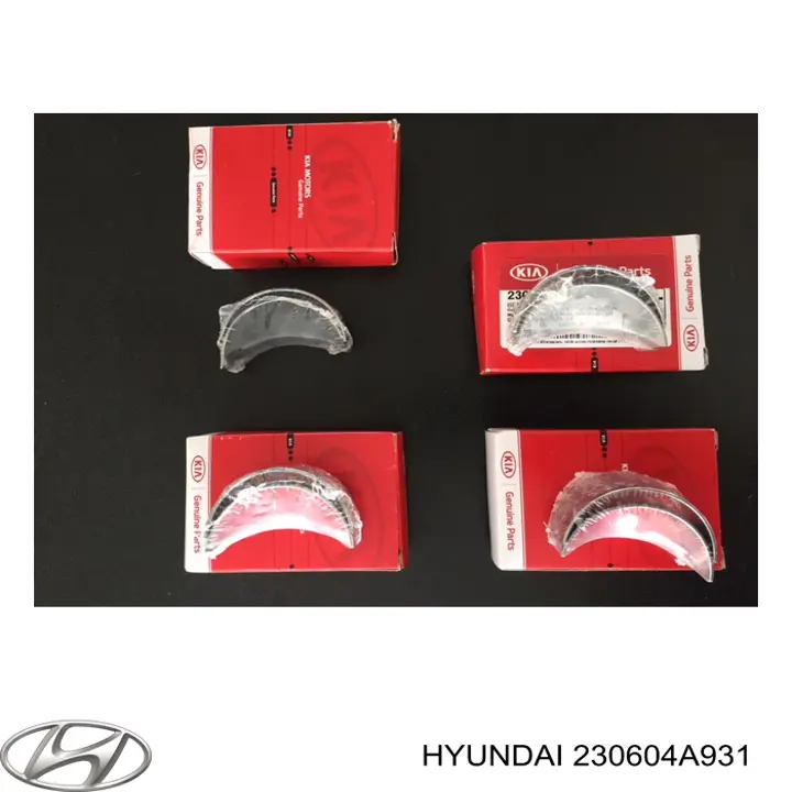 Купить 230604A901 Hyundai/Kia Вкладыши коленвала шатунные, комплект, 4-й ремонт (+1,00)