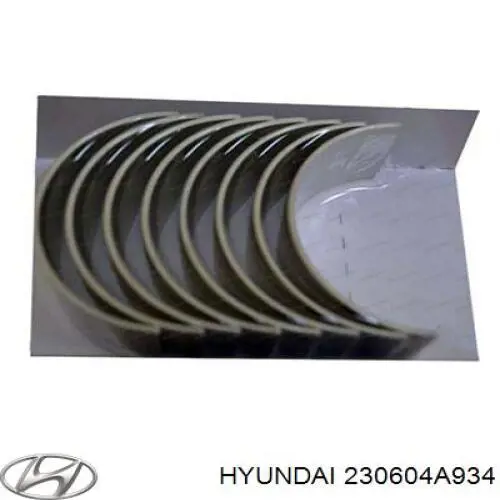 230604A934 Hyundai/Kia folhas inseridas de cambota de biela, kit, padrão (std)