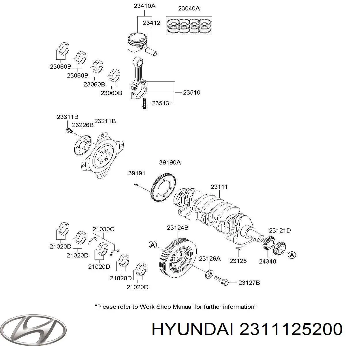Cambota de motor Hyundai H-1 STAREX Starex TQ