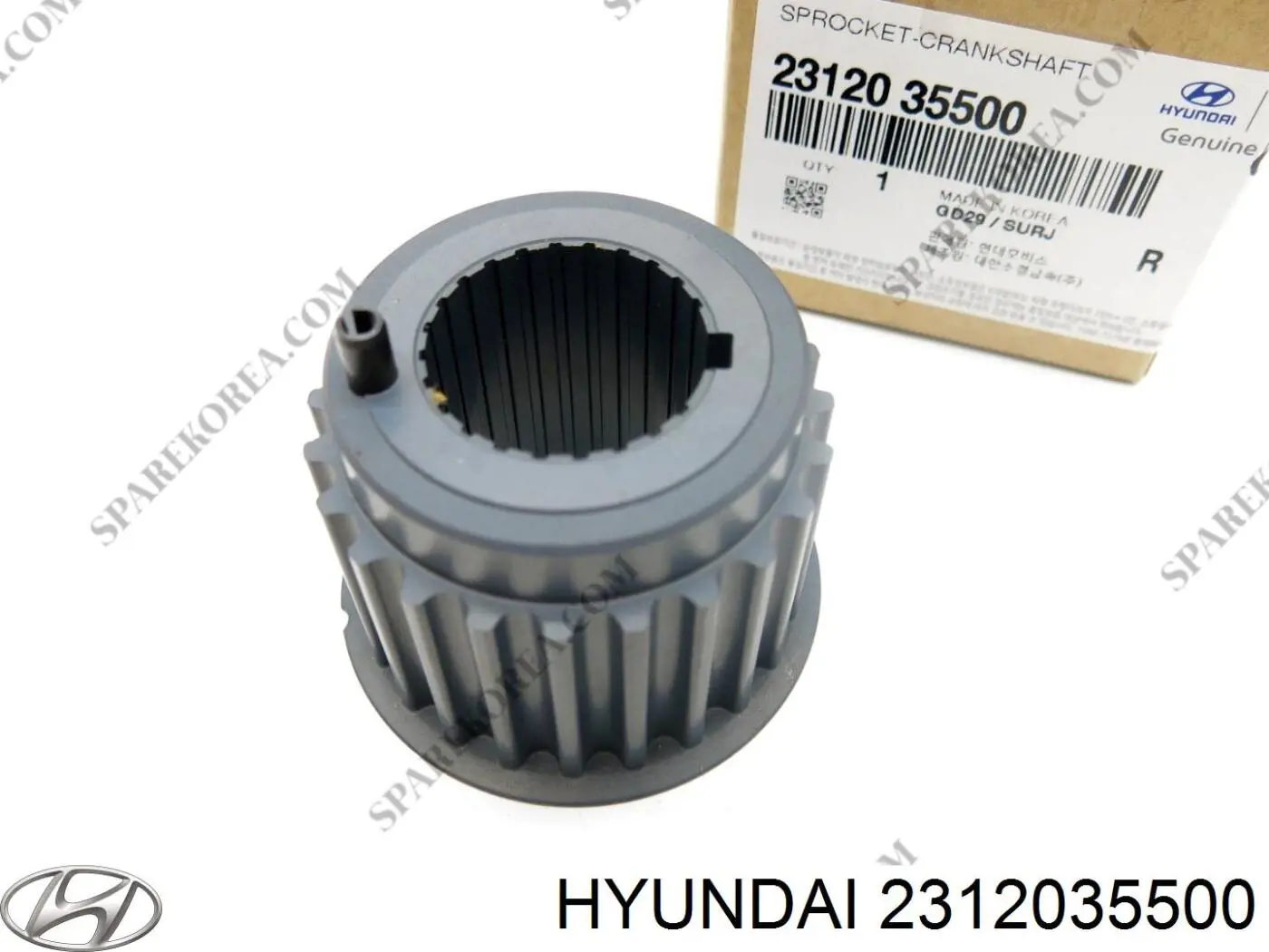 Звездочка-шестерня привода коленвала двигателя на Hyundai Sonata EU4