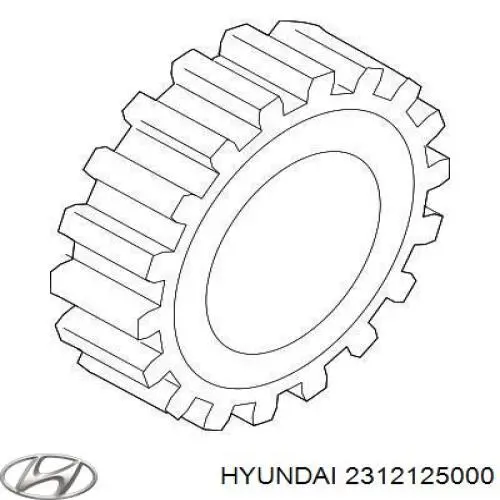 2312125000 Hyundai/Kia звездочка-шестерня привода коленвала двигателя