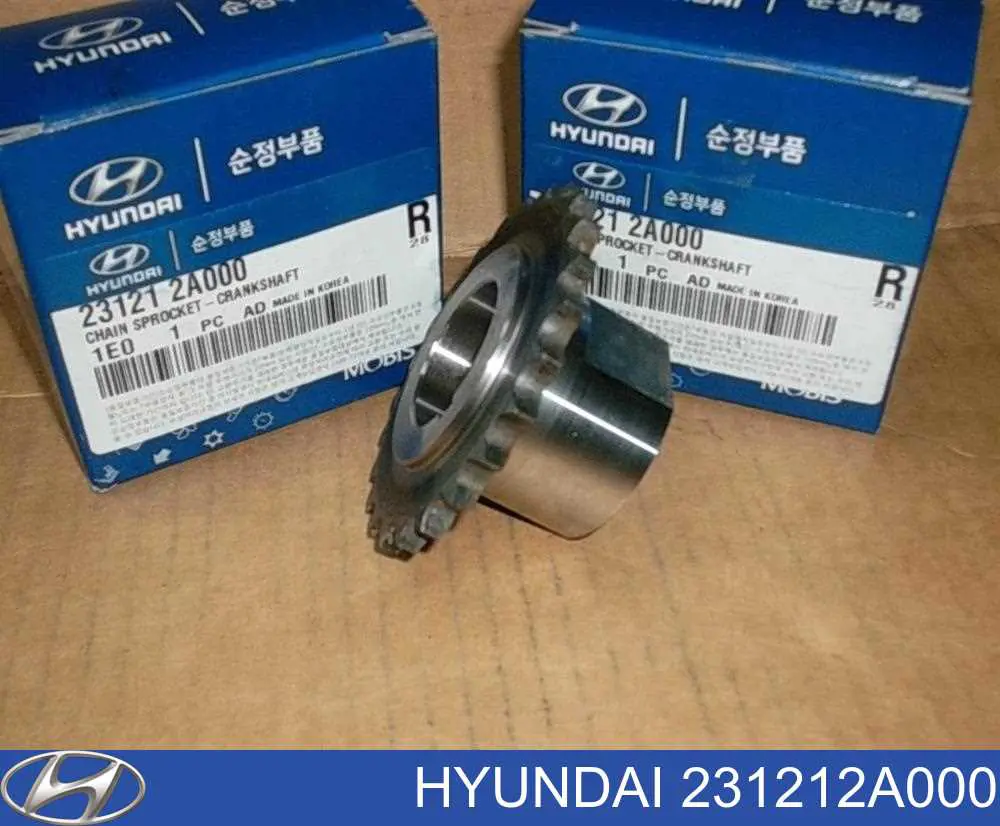 231212A000 Hyundai/Kia звездочка-шестерня привода коленвала двигателя