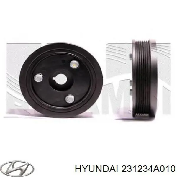 Шкив коленвала 231234A010 Hyundai/Kia