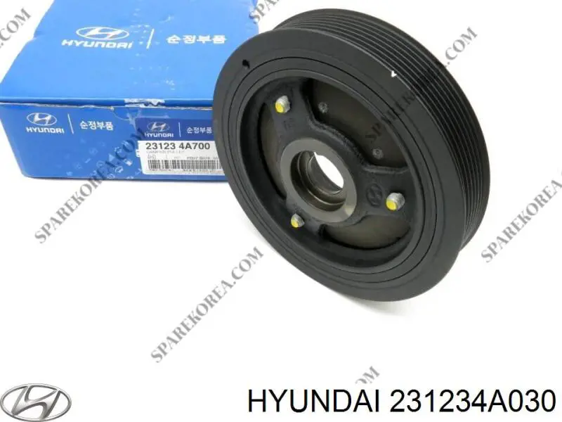 Шкив коленвала (демпфер) Hyundai/Kia 231234A030 цена, от 13.66 USD
