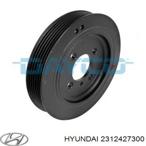 Шкив коленвала 2312427300 Hyundai/Kia
