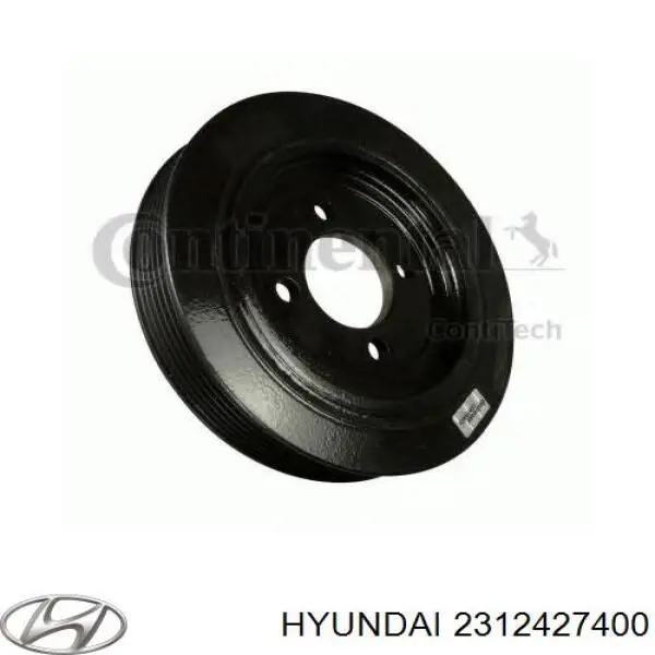 Шкив коленвала (демпфер) Hyundai/Kia 2312427400 цена, от 6.33 USD