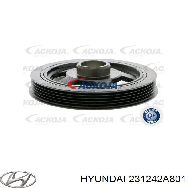 Шкив коленвала 231242A801 Hyundai/Kia