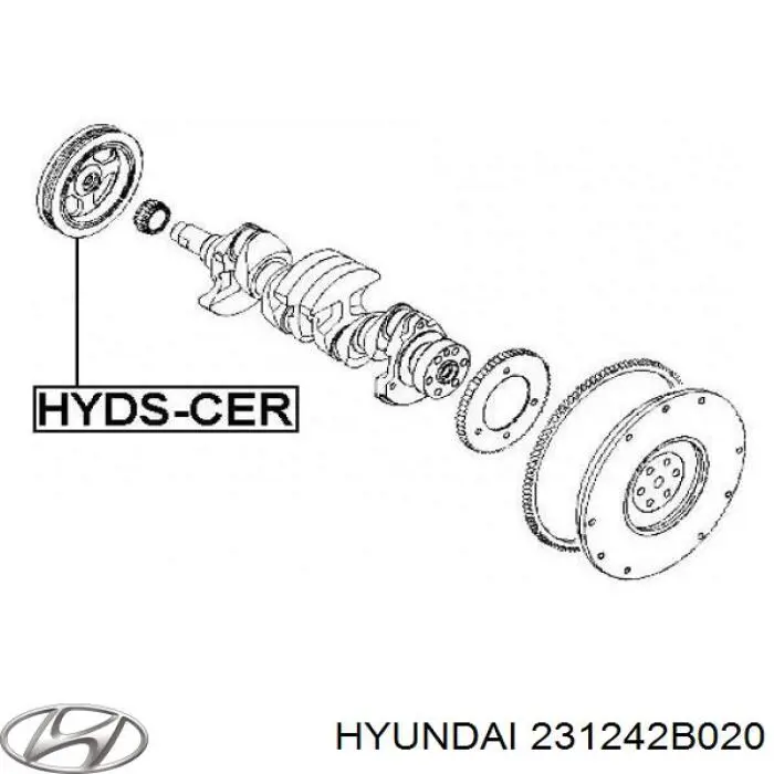 231242B020 Hyundai/Kia шкив коленвала