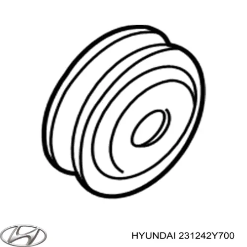 Шкив коленвала 231242Y700 Hyundai/Kia