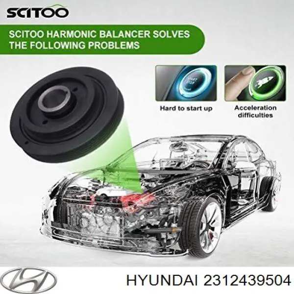 Купить 2312439504 Hyundai/Kia Шкив-демпфер коленвала