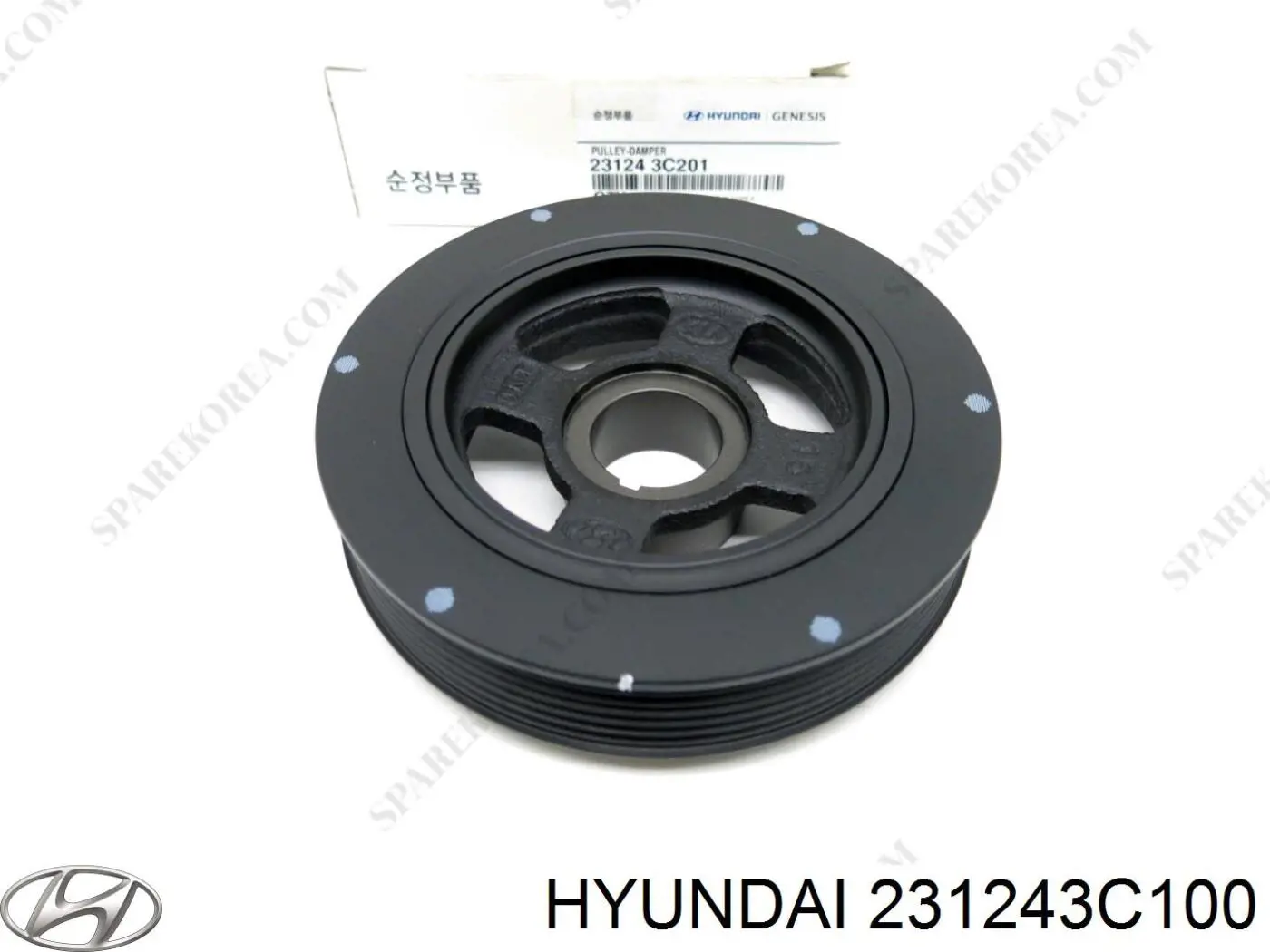 Купить 231243C100 Hyundai/Kia Шкив-демпфер коленвала