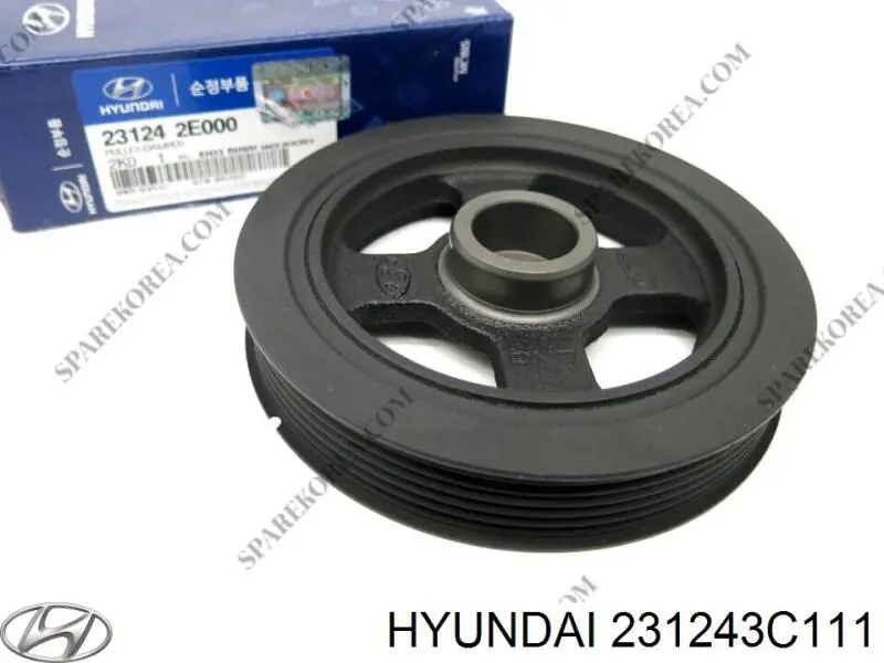 Купить 231243C111 Hyundai/Kia Шкив-демпфер коленвала