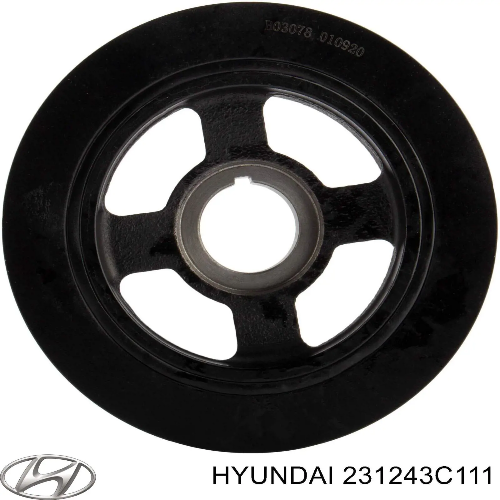 Шкив коленвала 231243C111 Hyundai/Kia
