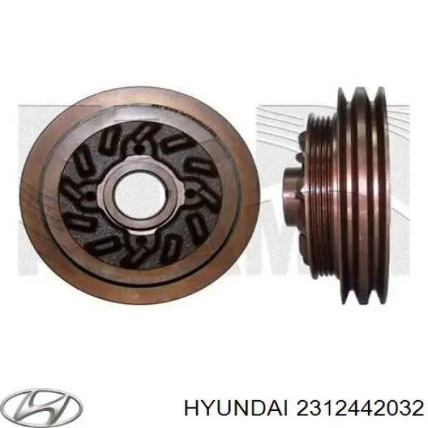 Шкив коленвала (демпфер) Hyundai/Kia 2312442032 цена, от 60.46 USD