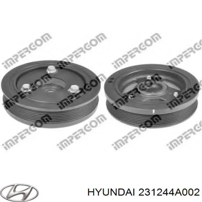 Купить 231244A002 Hyundai/Kia Шкив-демпфер коленвала