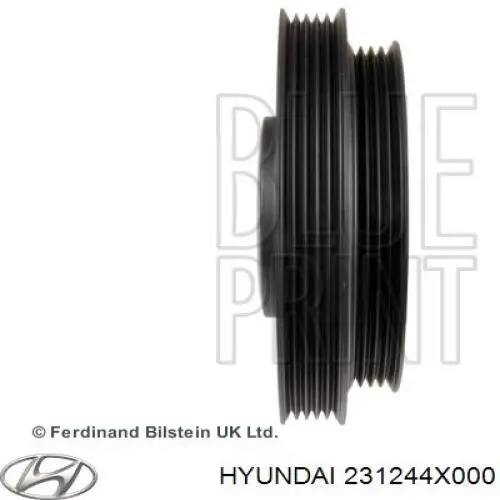 Шкив коленвала (демпфер) Hyundai/Kia 231244X000 цена, от 56.50 USD