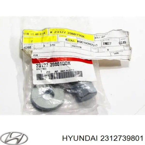 Болт шкива коленвала Hyundai/Kia 2312739801 цена, от 25.56 USD