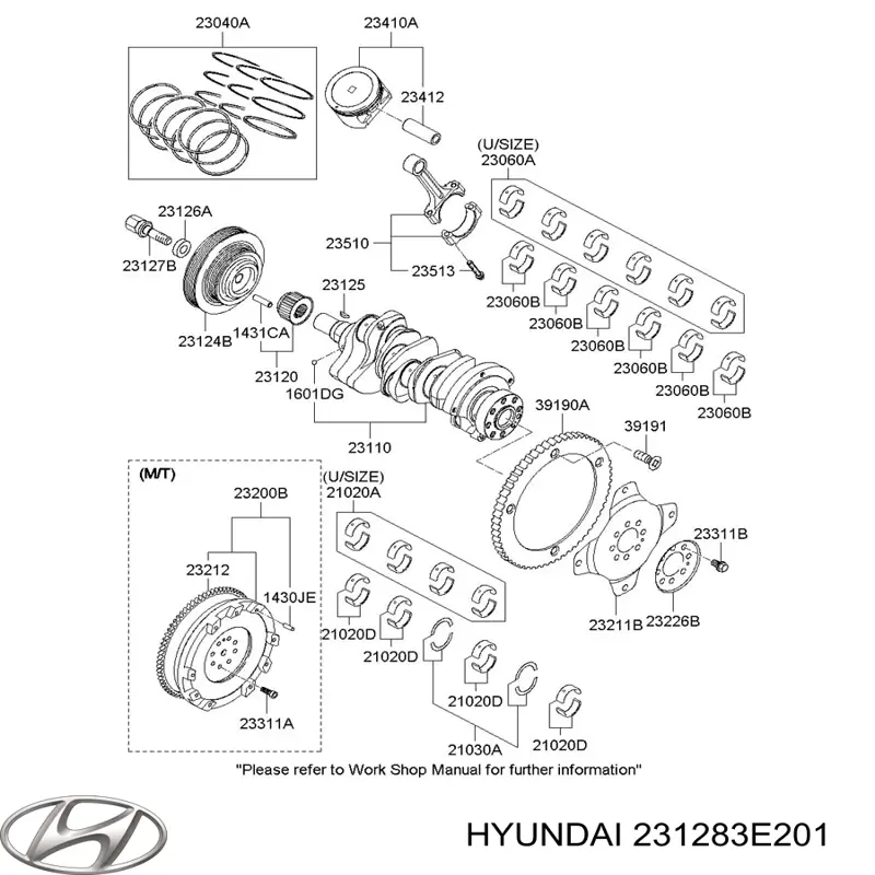 Болт шкива коленвала Hyundai/Kia 231283E201 цена, от 12.84 USD