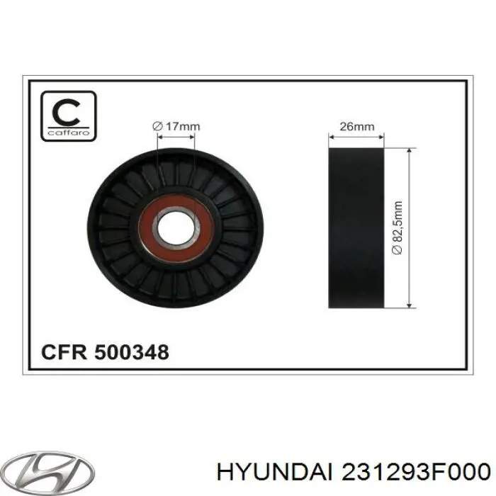 Купить 231293F000 Hyundai/Kia Натяжной ролик