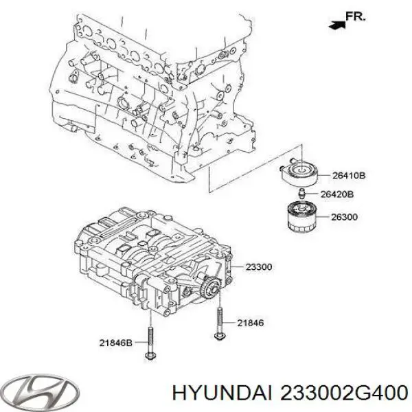 Корпус балансировочного механизма на Hyundai Sonata LF
