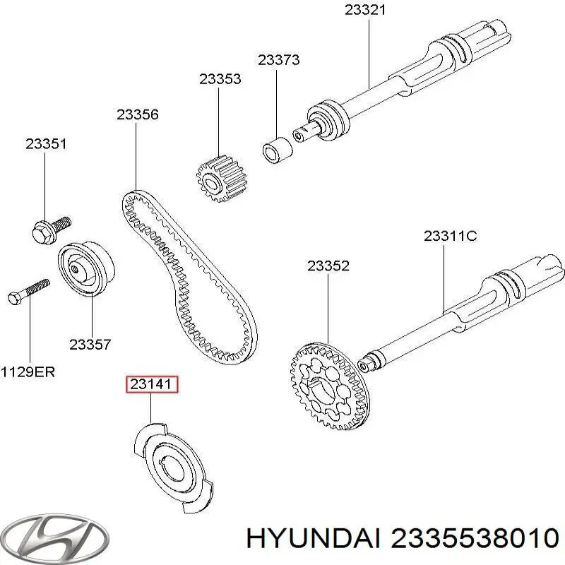 Шайба коленвала 2335538010 Hyundai/Kia