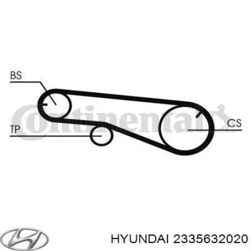 Ремень балансировочного вала 2335632020 Hyundai/Kia