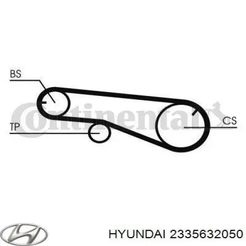 Купить 2335632050 Hyundai/Kia Ремень балансировочного вала
