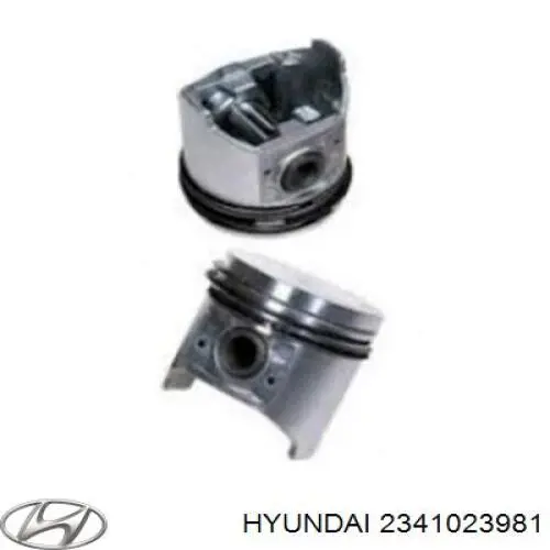 Поршень с пальцем без колец, 1-й ремонт (+0,25) Hyundai/Kia 2341023981