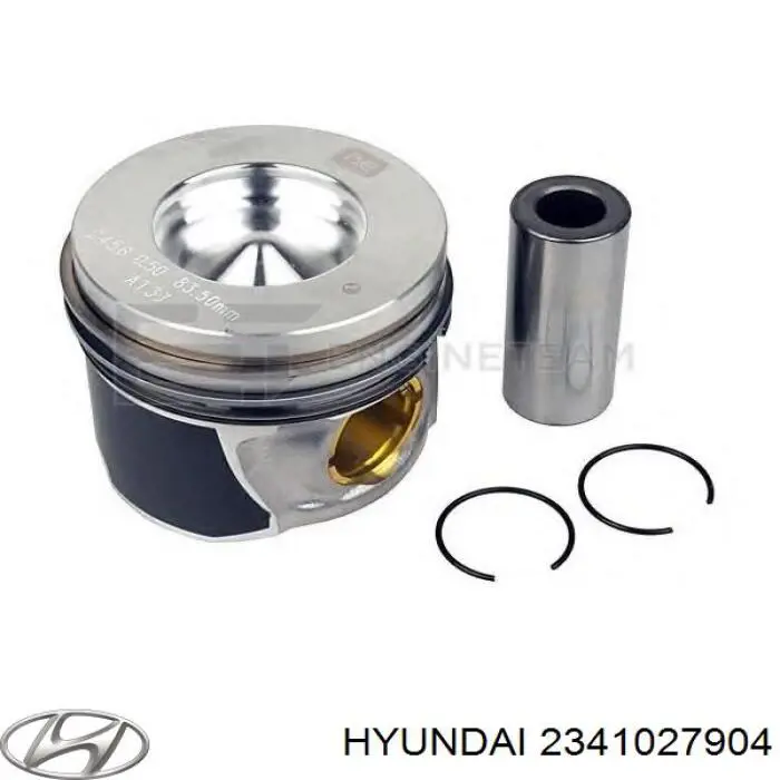 2341027904 Hyundai/Kia поршень с пальцем без колец, 2-й ремонт (+0,50)