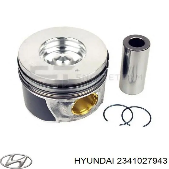 Поршень с пальцем без колец, 1-й ремонт (+0,25) на Hyundai Santa Fe II 
