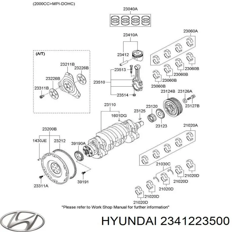 Палец поршня двигателя Hyundai/Kia 2341223500 цена, от 10.00 USD