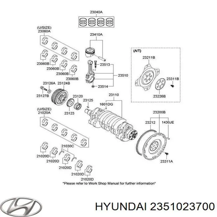 Купить 2351023700 Hyundai/Kia Шатун поршня двигателя