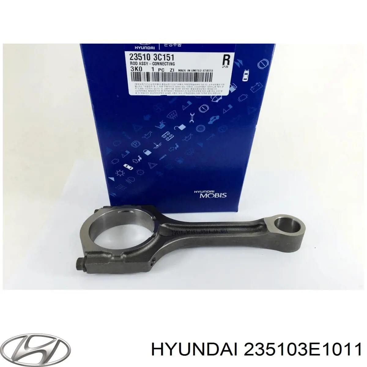 Шатун поршня двигателя 235103E101 Hyundai/Kia