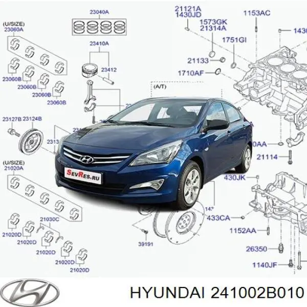 Распредвал двигателя впускной Hyundai/Kia 241002B010 цена, от 76.19 USD