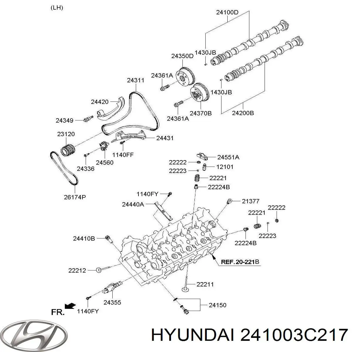 Купить 241003C218 Hyundai/Kia 