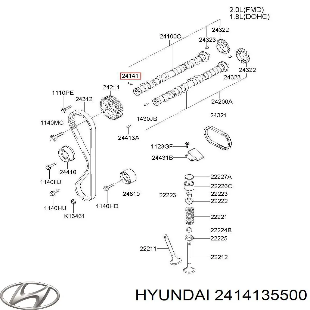  Hyundai/Kia 2414135500 цена, от 1.21 USD