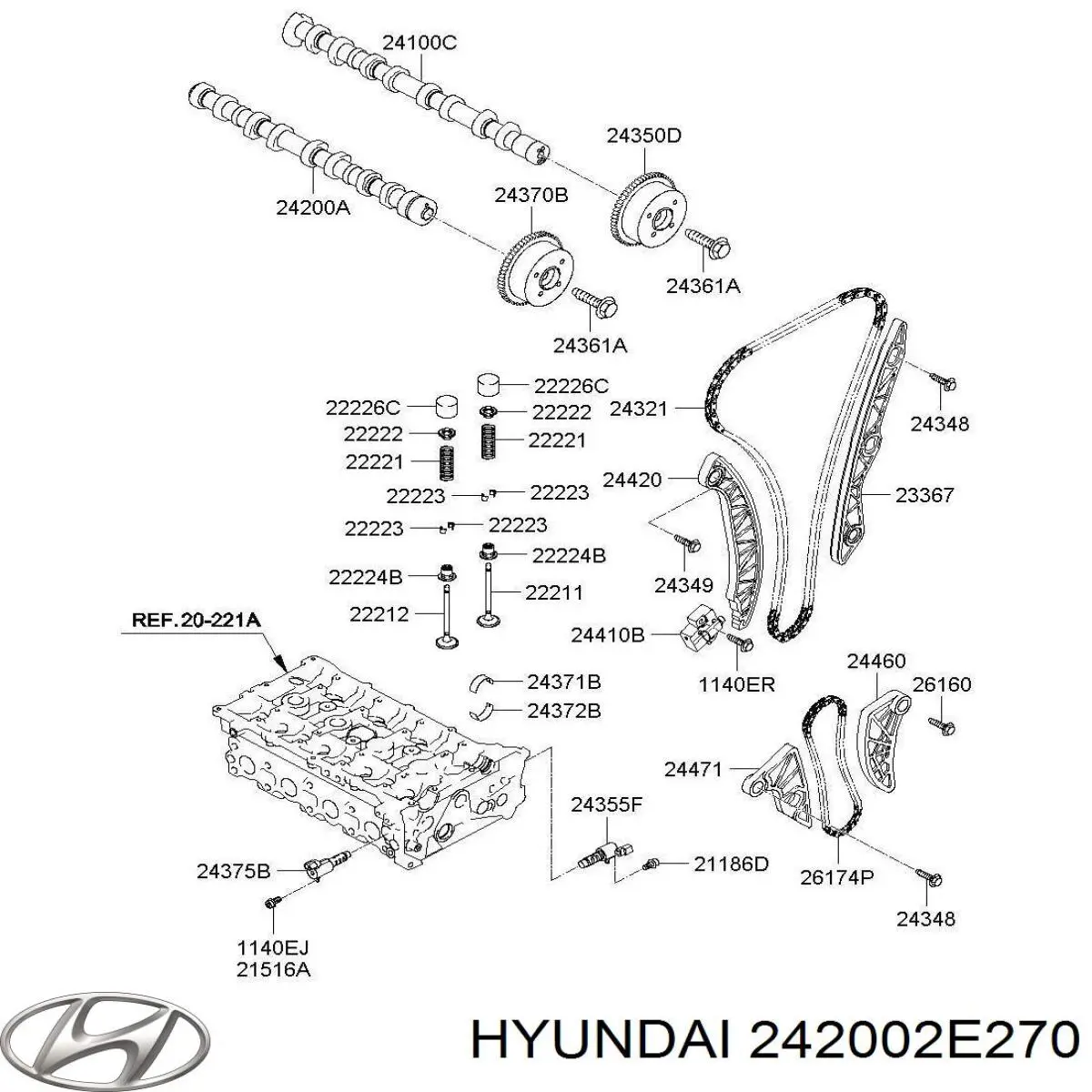  Hyundai/Kia 242002E270 цена, от 105.81 USD