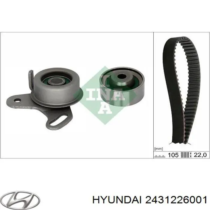 Купить 2431226001 Hyundai/Kia Ремень газораспределительного механизма