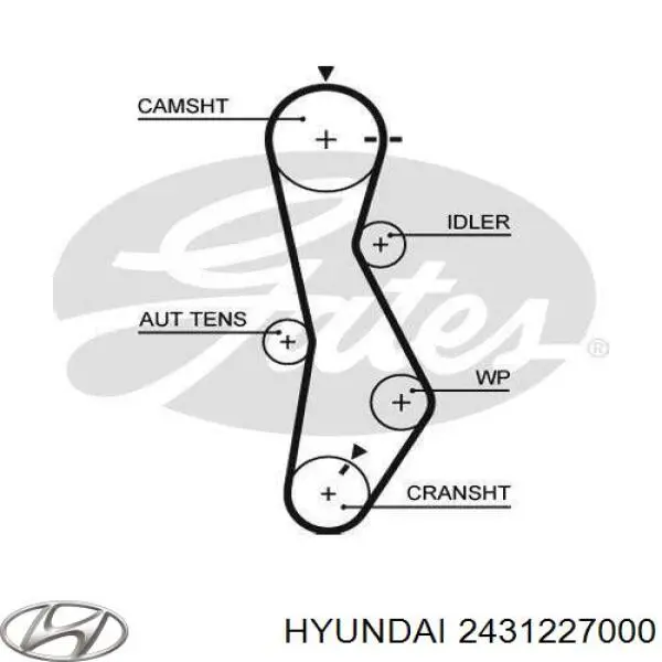 Купить 2431227000 Hyundai/Kia Ремень газораспределительного механизма