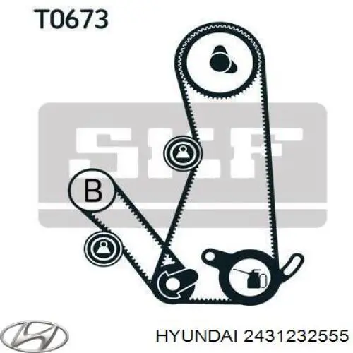 Ремень ГРМ 2431232555 Hyundai/Kia